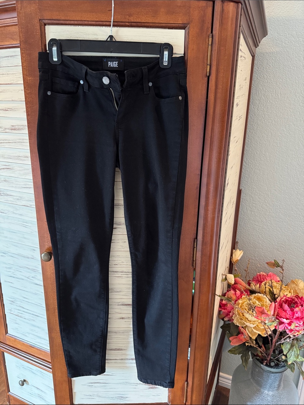 PAIGE Verdugo Ultra Skinny Black Jeans | Size 26